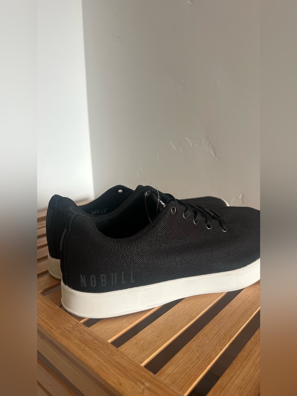NOBULL Black Low-Top Sneakers with White Sole - Picture 3 of 6